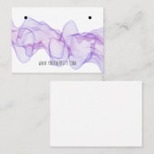紫色のスモークイヤリング表示カード 名刺 (正面/裏面)