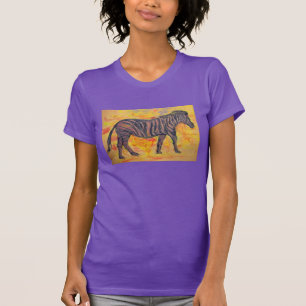 紫色のゼブラ Tシャツ