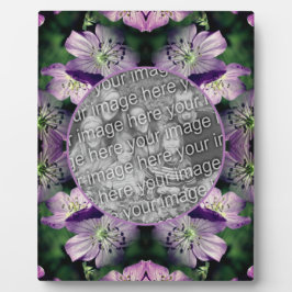 紫色のゼラニウムの花あなたの写真を追加 フォトプラーク