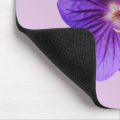 紫色のゼラニウムの花がマウスパッドに印刷 マウスパッド (コーナー)