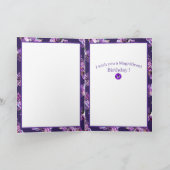 紫色のソウル誕生日カード サンキューカード (内部)