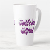 紫色のタイポグラフィ カフェラテマグ (右アングル)