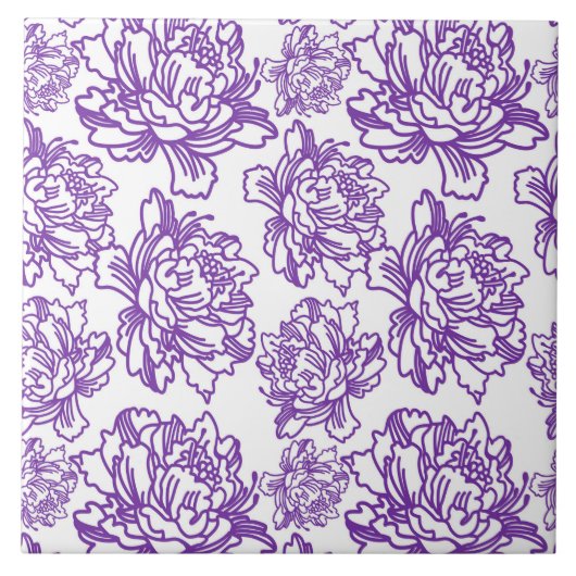 紫色のタイル模様 タイル (正面)