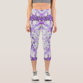 紫色のタイル – モザイク，ギリシャスタイル, カプリレギンス (正面)