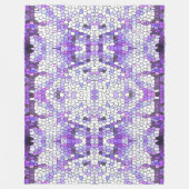 紫色のタイル – モザイク,ギリシャスタイル, フリースブランケット (正面)