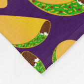 紫色のタコス フリースブランケット (角)
