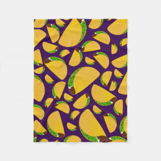 紫色のタコス フリースブランケット