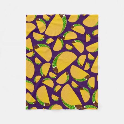 紫色のタコス フリースブランケット (正面)