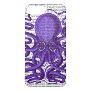 紫色のタコ iPhone 8 PLUS/7 PLUSケース