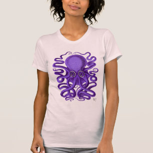 紫色のタコ Tシャツ