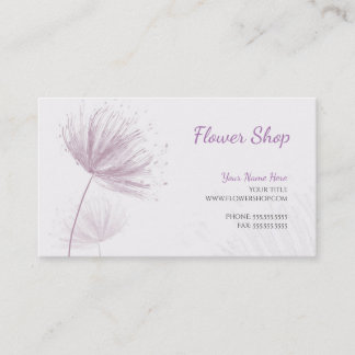 紫色のタンポポの名刺 名刺