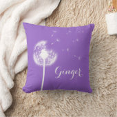 紫色のタンポポの装飾用クッション クッション (ブランケット)