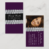 紫色のダイヤモンドのページェントの名刺 名刺 (正面/裏面)