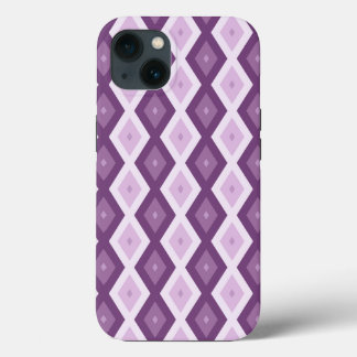 紫色のダイヤモンドパターンケースメイトiPhoneケース iPhone 13ケース