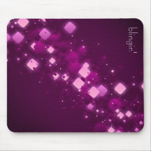 紫色のダイヤモンド + blinginのmousepad マウスパッド