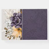 紫色のダマスクと秋の結婚花 ゲストブック (裏面)
