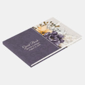 紫色のダマスクと秋の結婚花 ゲストブック (コーナー)