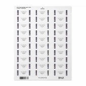 紫色のダマスクウェディング、差出人住所ラベル ラベル (フルシート)