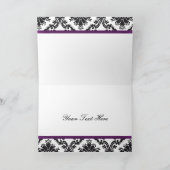 紫色のダマスクサンキューカード サンキューカード (内部)