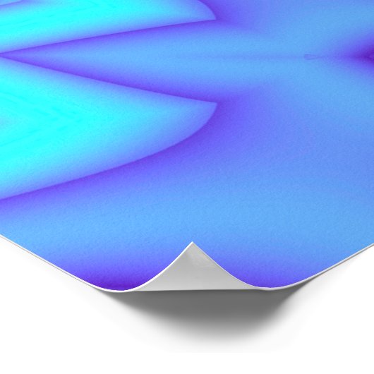 紫色のダマスク模様 ポスター (角)