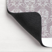 紫色のダマスク織 マウスパッド (コーナー)