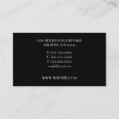 紫色のダマスク織 名刺 (裏面)