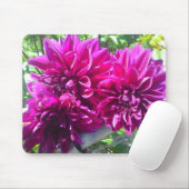 紫色のダリアフラワーマウスパッド マウスパッド (マウス)