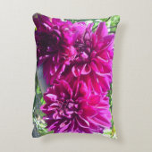 紫色のダリア花枕 アクセントクッション (裏面(縦))