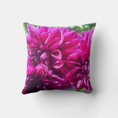 紫色のダリア花枕 クッション (裏面)