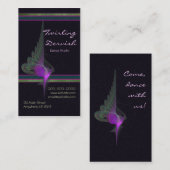 紫色のダーウィーシュの抽象美術 名刺 (正面/裏面)