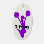 紫色のチアリーダーのオーナメント セラミックオーナメント (右)