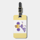 紫色のチアリーダー ラゲッジタグ (正面縦)