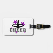 紫色のチアリーダー ラゲッジタグ (正面横)