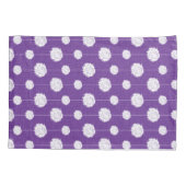 紫色のチアリーダーpom pomパターン 枕カバー (裏面)