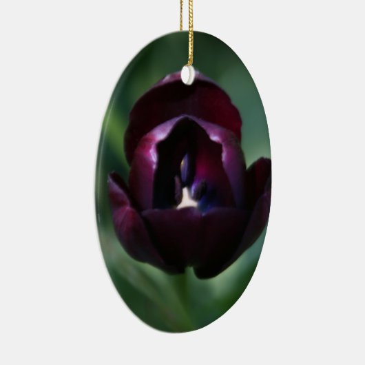 紫色のチューリップのクリスマスの休日のオーナメント セラミックオーナメント (右)
