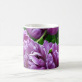 紫色のチューリップのマグ コーヒーマグカップ (中央)