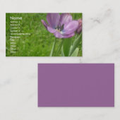 紫色のチューリップの名刺 名刺 (正面/裏面)