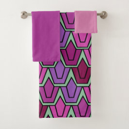 紫色のチューリップフィールドバスタオルセット バスタオルセット