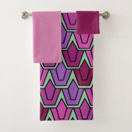 紫色のチューリップフィールドバスタオルセット バスタオルセット