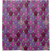 紫色のチューリップフィールド シャワーカーテン (正面)