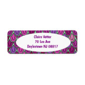 紫色のチューリップフィールド ラベル (正面)