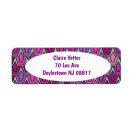 紫色のチューリップフィールド ラベル