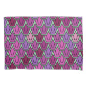 紫色のチューリップフィールド 枕カバー (正面)