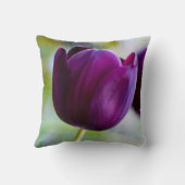 紫色のチューリップフラワークッション クッション (裏面)