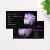 紫色のチューリップフローラオンブラック (デスク)