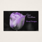 紫色のチューリップフローラオンブラック (裏面)