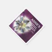 紫色のチューリップ写真、ブライダルシャワー紙ナプキン スタンダードカクテルナプキン (角)