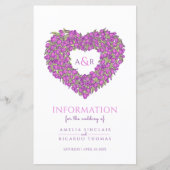 紫色のチューリップ結婚ハートのゲスト情報 (正面)