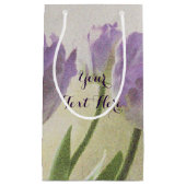 紫色のチューリップ花カスタム党の好意抱き枕 スモールペーパーバッグ (正面)