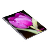 紫色のチューリップ花スパイラルノート ノートブック (右側)